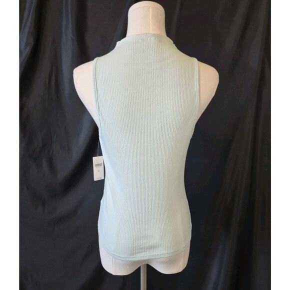 NWT Anthropologie Maeve *IN LIGHT BLUE* Womens Mock Neck Sleeveless Tank XS - Picture 7 of 9